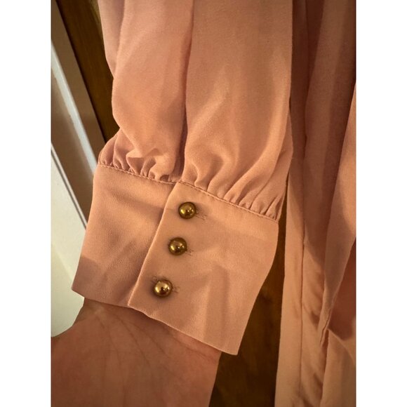 Baltic Born Pink Lydia Maxi Dress Tie Waist Womens Sz XL Blush Long Slv - Picture 6 of 6